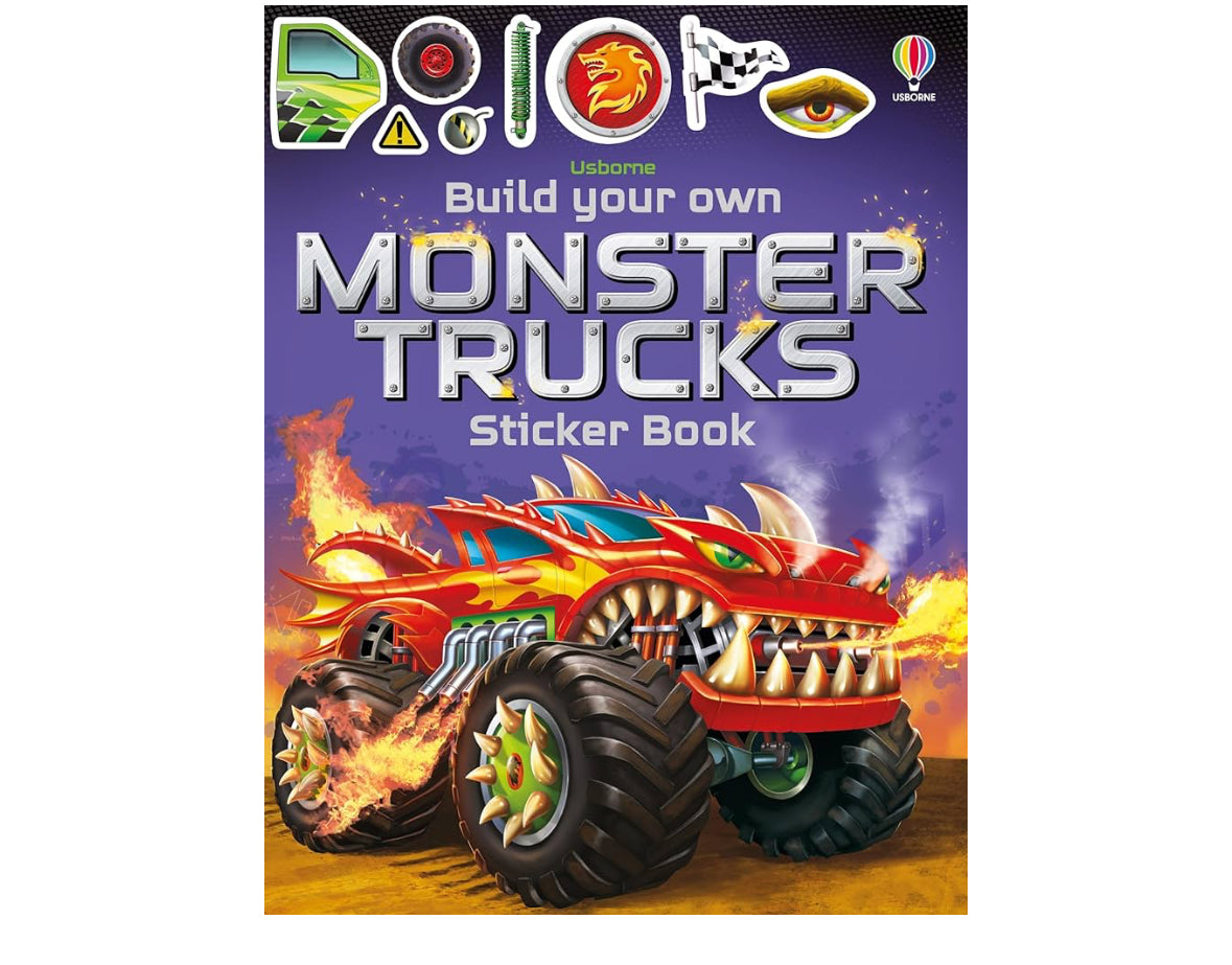 build your own monsters sticker book usborne build your own monster trucks – Parkway Presents