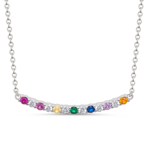 cz bar necklace