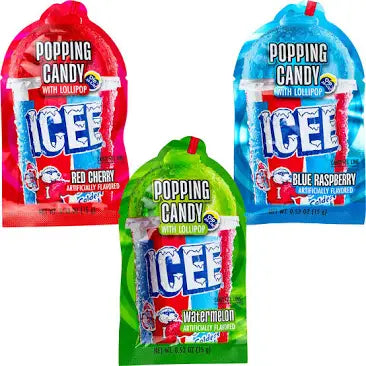 icee popping candy with lollipop