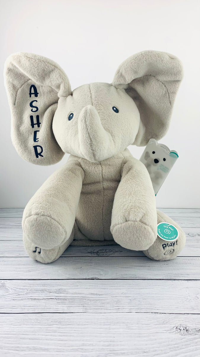 Personalized Gund Baby Animated Flappy The Elephant Plush Toy