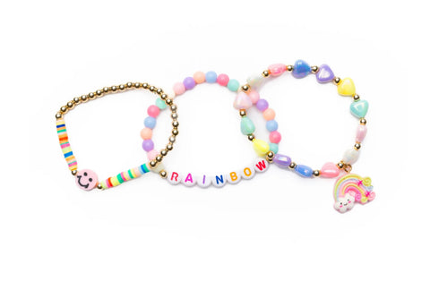 rainbow smiles bracelet set