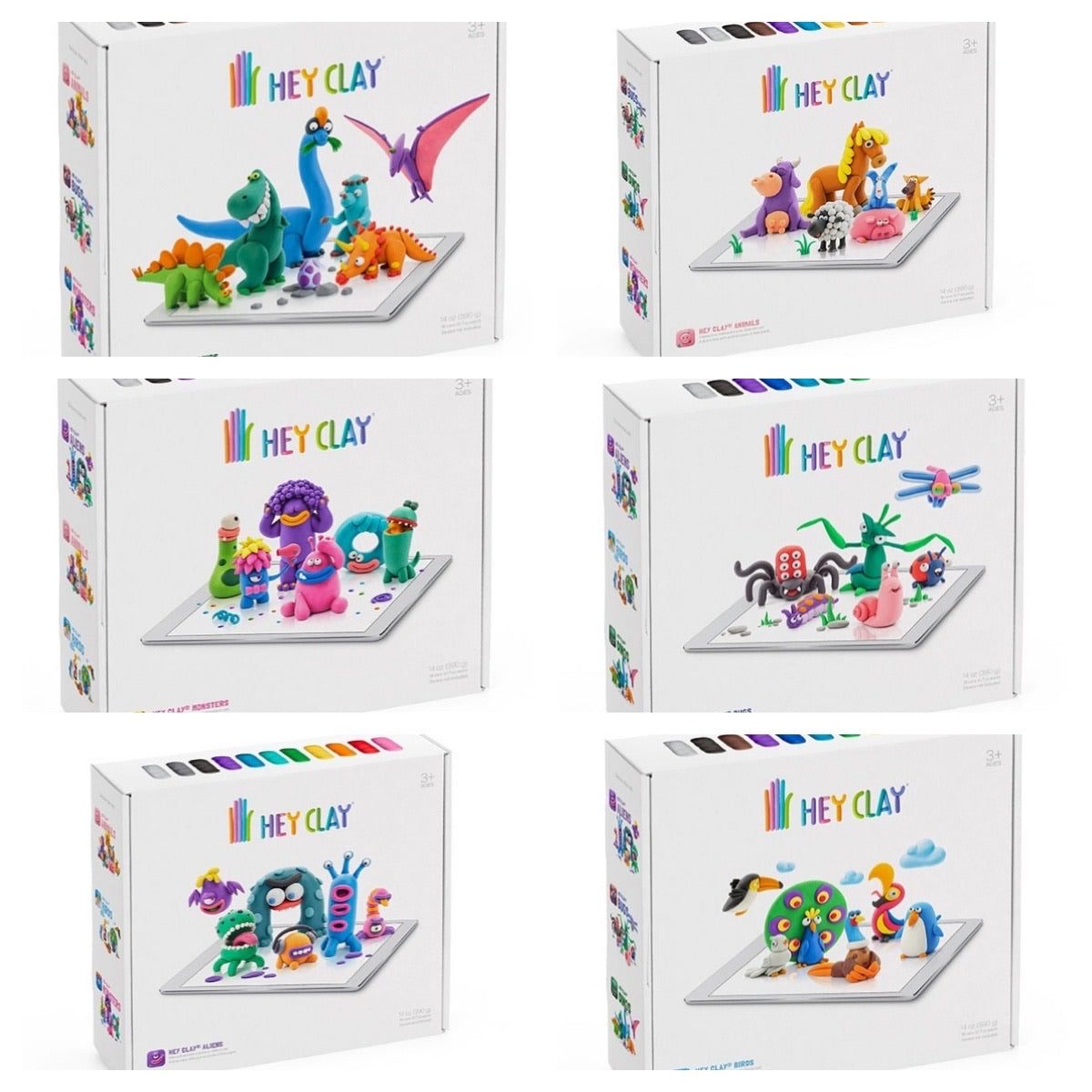  Fat Brain Toys Hey Clay Animals - Clay Kit with Interactive App  for Kids & Tweens : Toys & Games