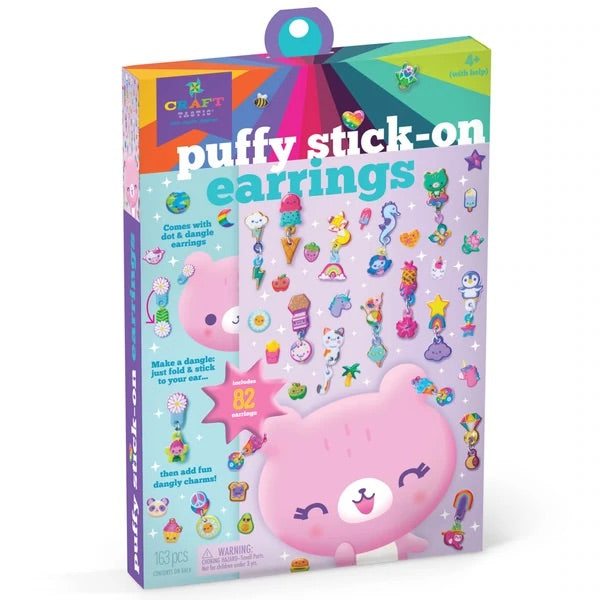 puffy stick on earrings