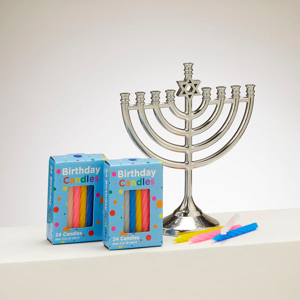 mini menorah set w/ candles