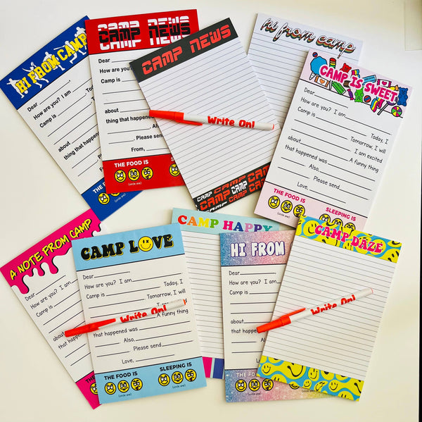 camp fill in stationery