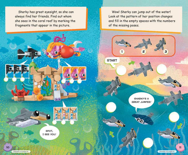 lego shark and friends build and play