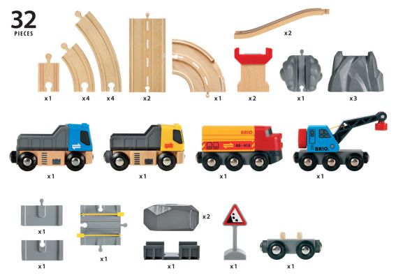 brio rail and road loading set