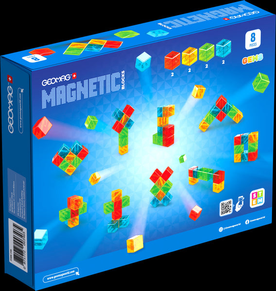 magnetic blocks gems - 8 piece set