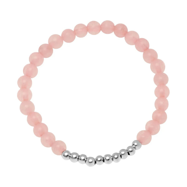 sterling silver bead stretch bracelet - assorted colors