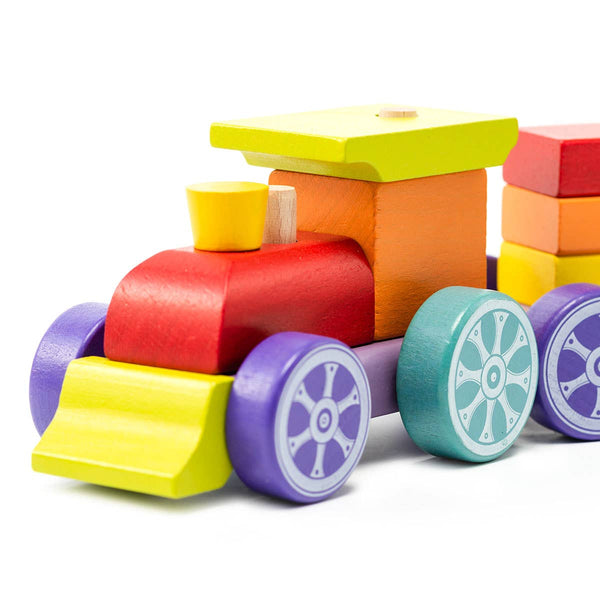 cubika wooden rainbow express train