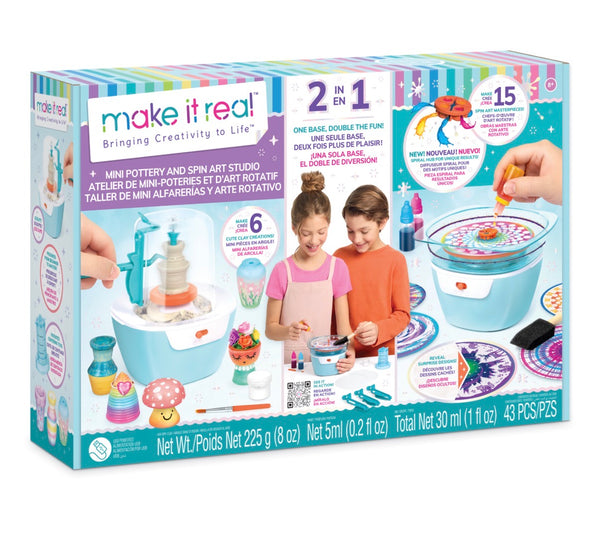 make it real mini pottery and spin art studio