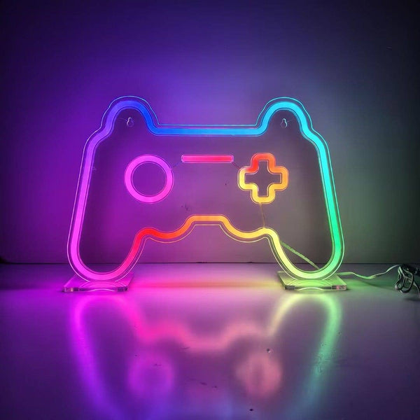 color changing neon sign - gamer