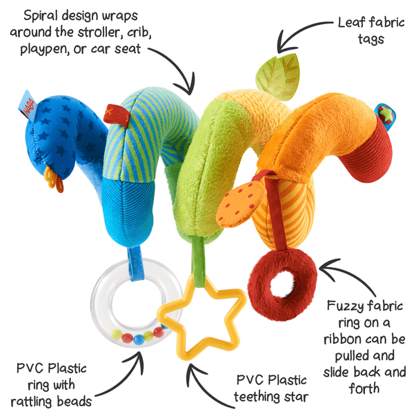 rainbow activity spiral stroller toy