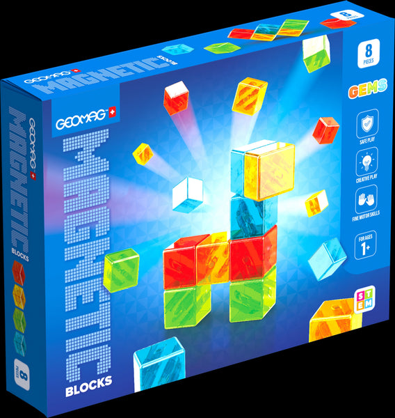magnetic blocks gems - 8 piece set