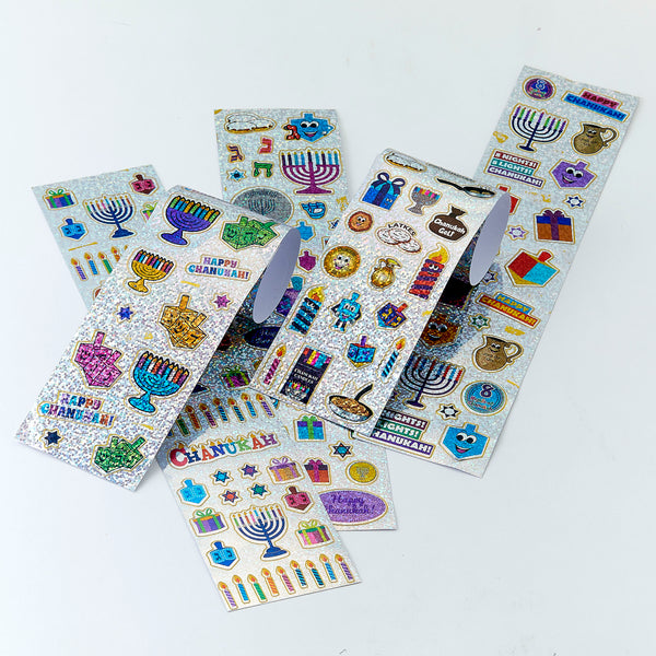 hanukkah prismatic stickers