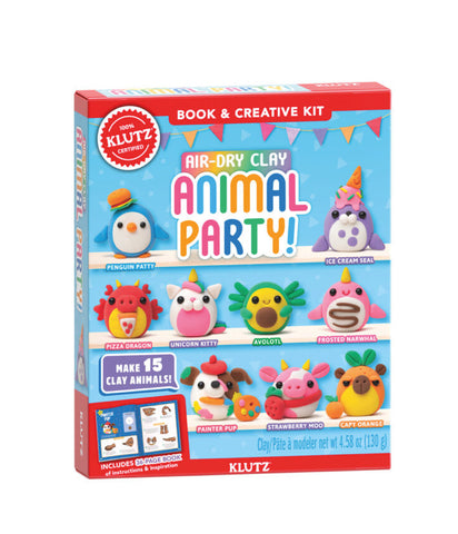 air dry clay animal party