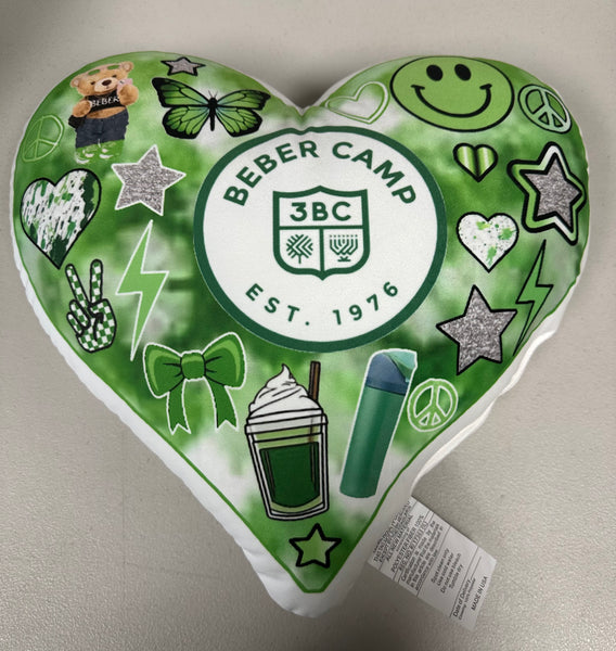 camp heart pillows