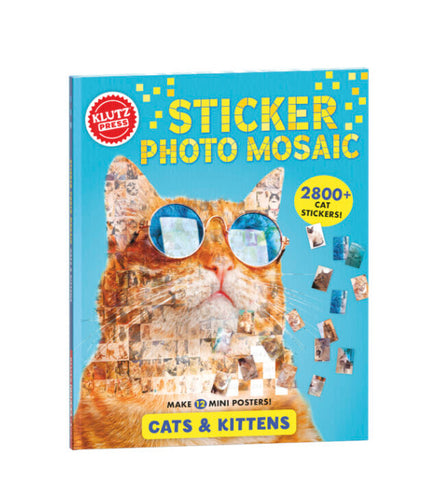 sticker photo mosaic cats and kittens or dogs and puppies