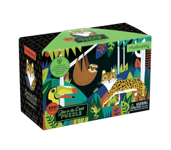rainforest glow in the dark - 100 piece puzzle