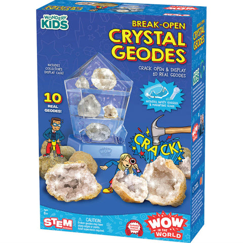 break open crystal geodes