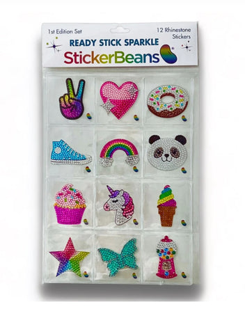 set of 12 stickerbeans