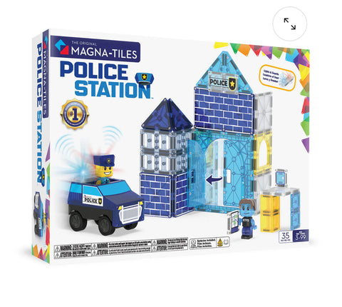 magna-tiles police station