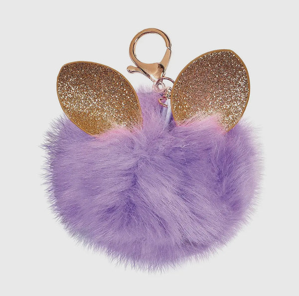 furry pom pom clip - assorted