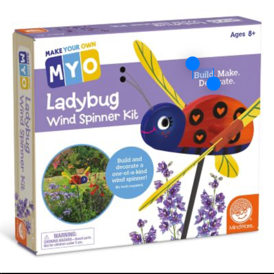 make your own ladybug wind spinner kit