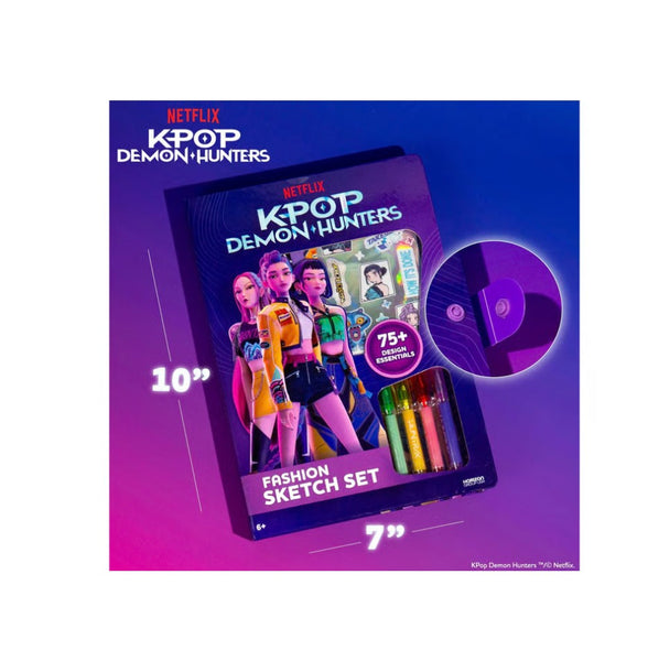 k-pop demon hunters fashion sketch set