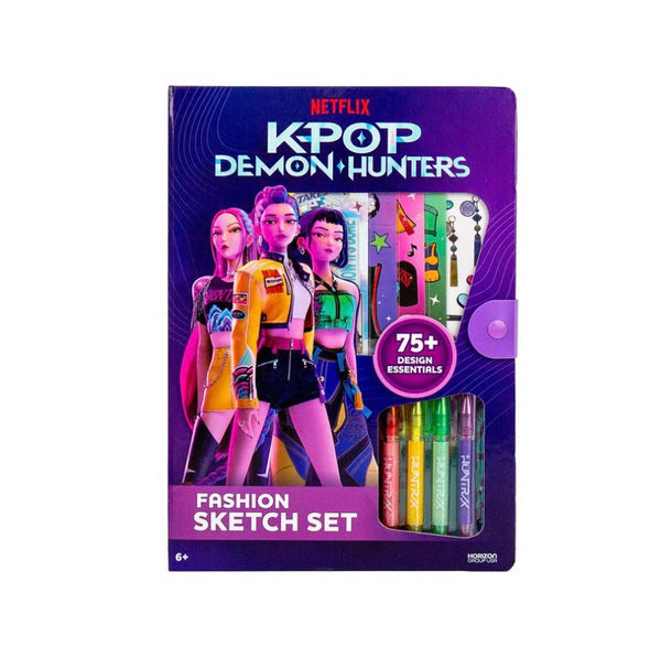 k-pop demon hunters fashion sketch set