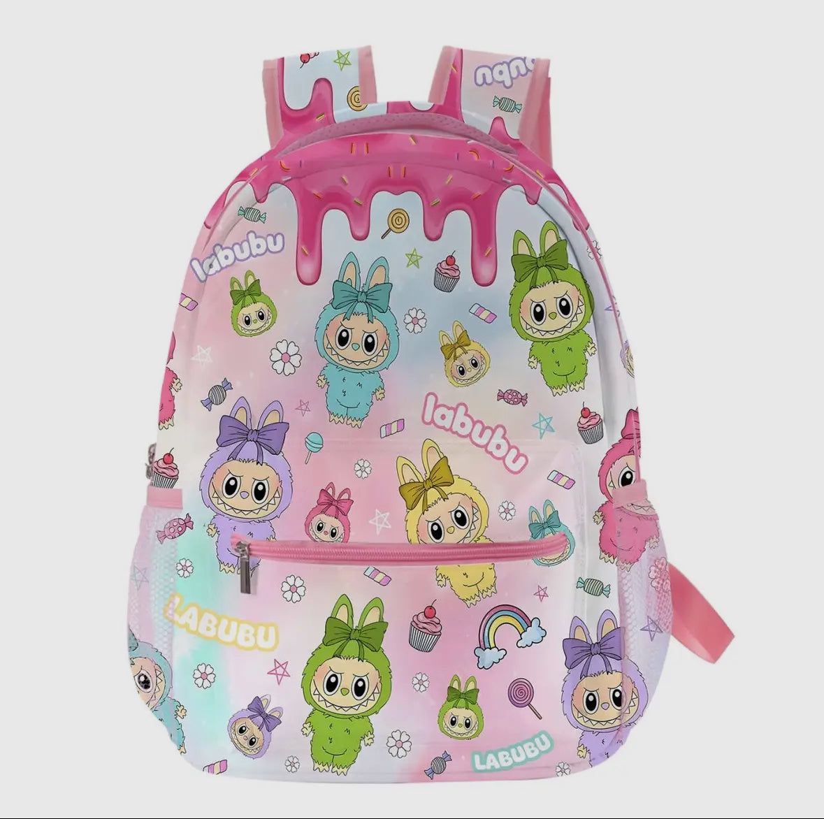 labubu backpack and lunch bag