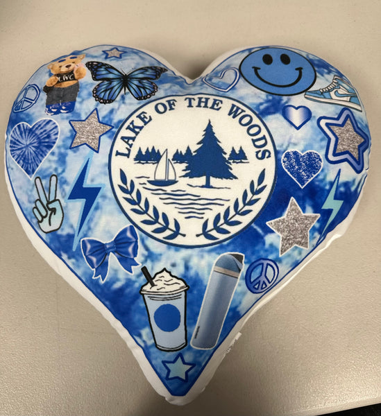 camp heart pillows