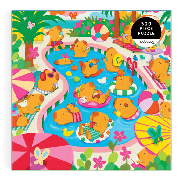 capybara pool day - 500 piece puzzle