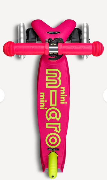 micro mini deluxe foldable neon led scooter