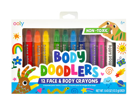 body doodlers - 12 face & body crayons