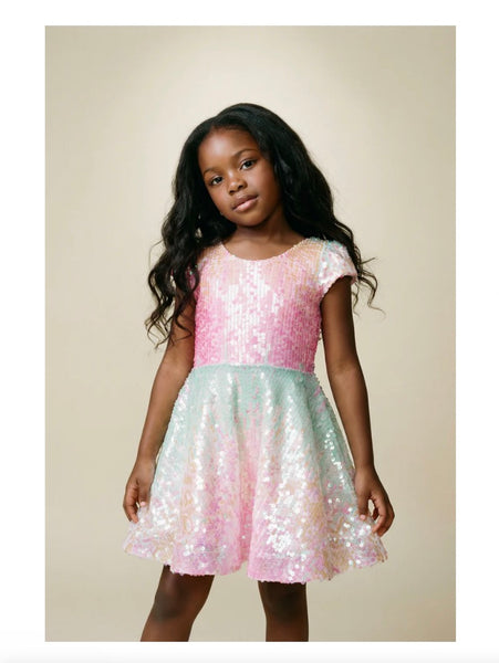 sorbet swirl skater dress