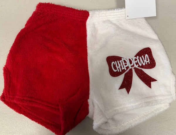 fuzzie shorts w/bow - chippewa