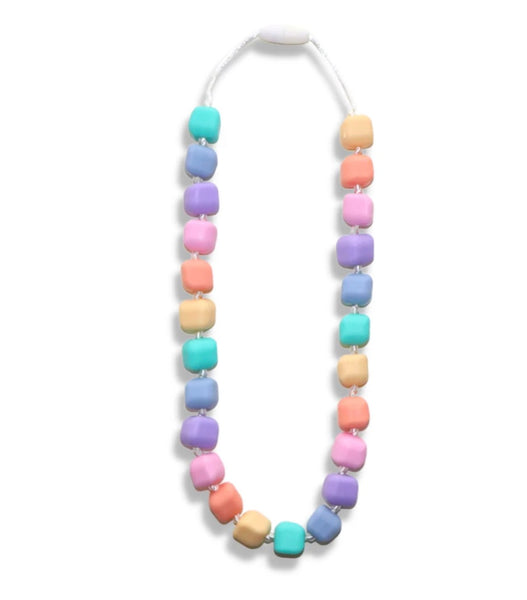 chew pendant - princess and the pea necklace - pastel