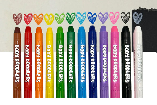 body doodlers - 12 face & body crayons