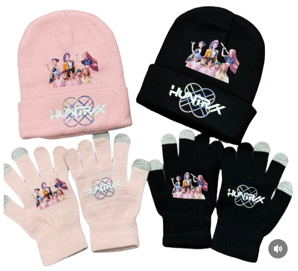 k-pop demon hunters winter hat and gloves
