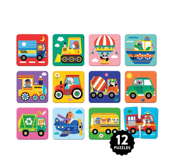 my first vehicles match-up puzzles