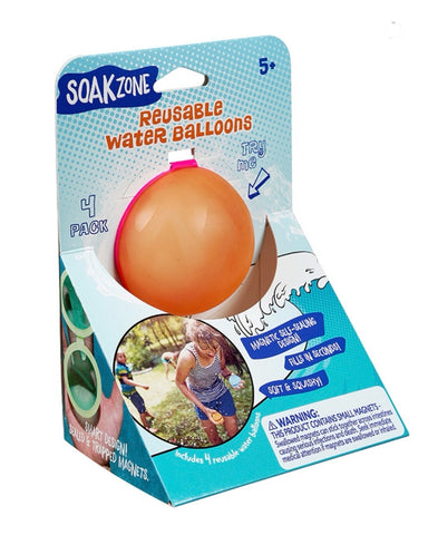 soak zone reusable water balloons - 4 pack