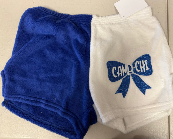 fuzzie shorts w/bow - camp chi