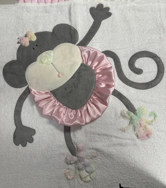 boogie baby hooded toddler towel with appliqué