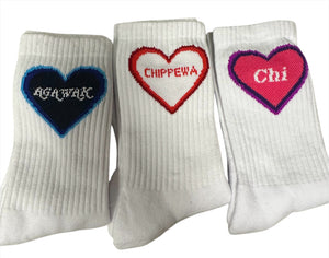 embroidered camp socks