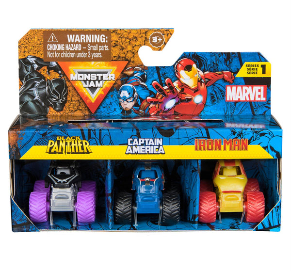 monster jam marvel mini 3 pack