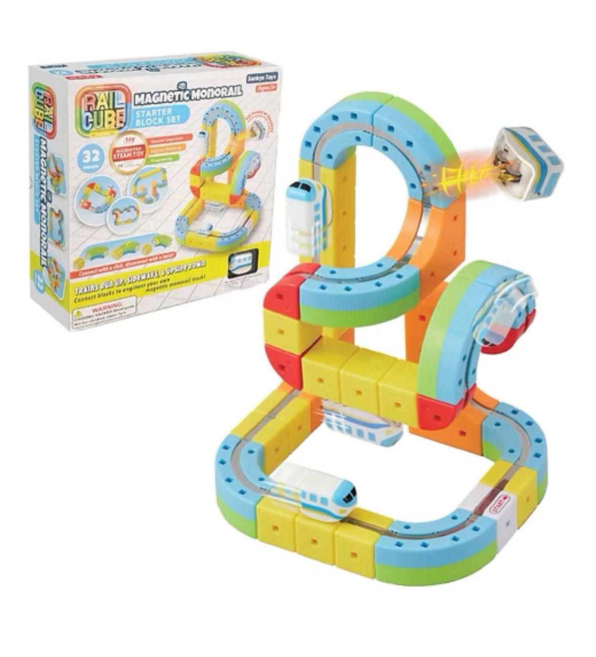 rail cube magnetic monorail - starter set or deluxe set