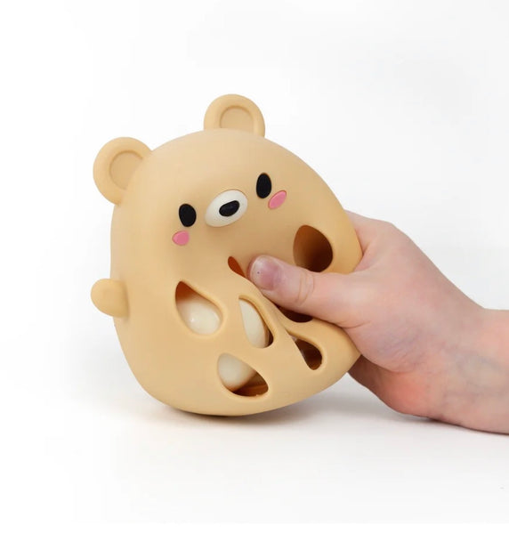 silicone rattle - bear