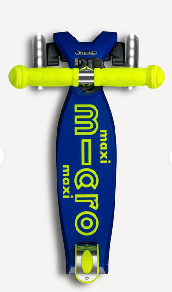 micro maxi foldable led neon scooter