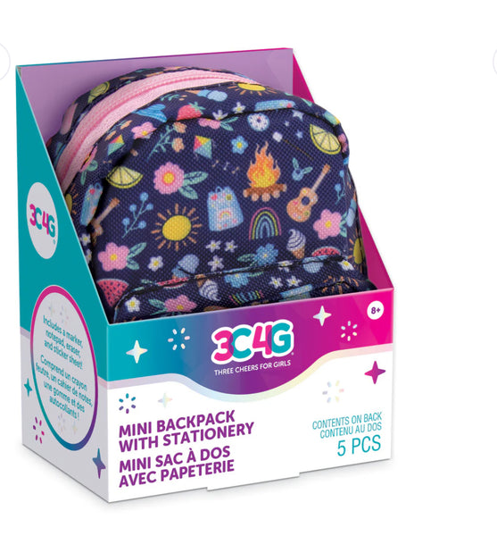 mini backpack with stationery